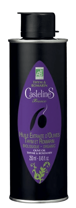 Organic Olive Oil Infused with Thyme & Rosemary – Casteline France
