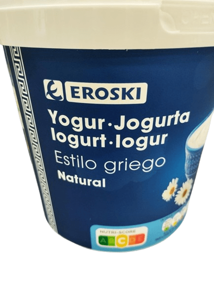 EROSKI Greek-Style Natural Yogurt Container
