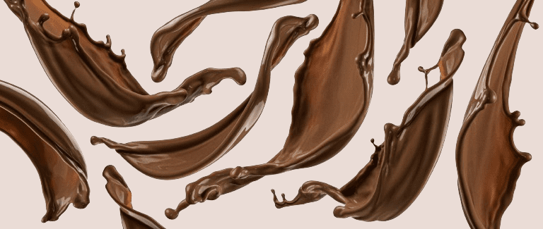 Artistic Chocolate Splash Sketch