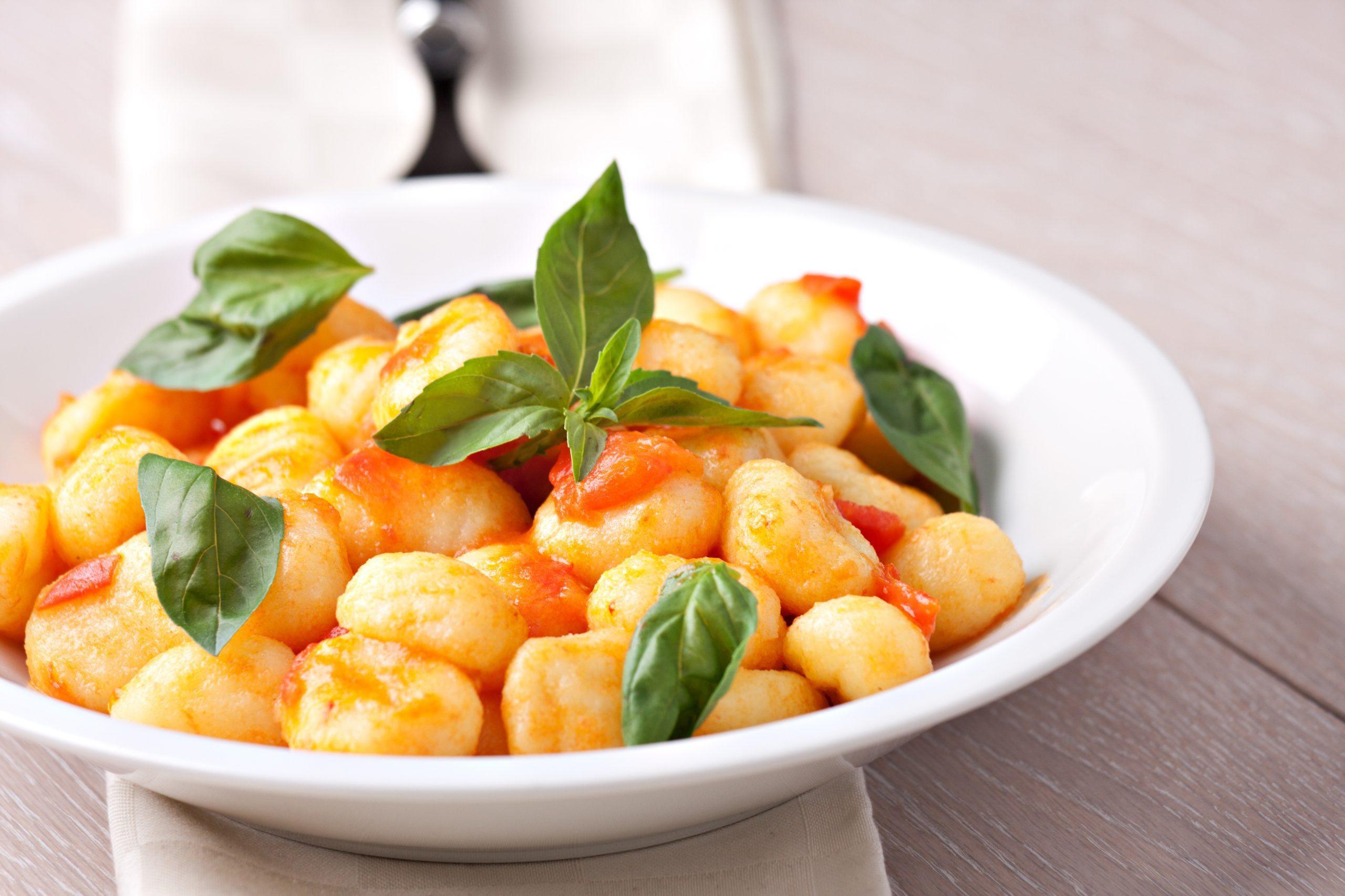 Vegetarian Dish with Fresh Basil Garnish