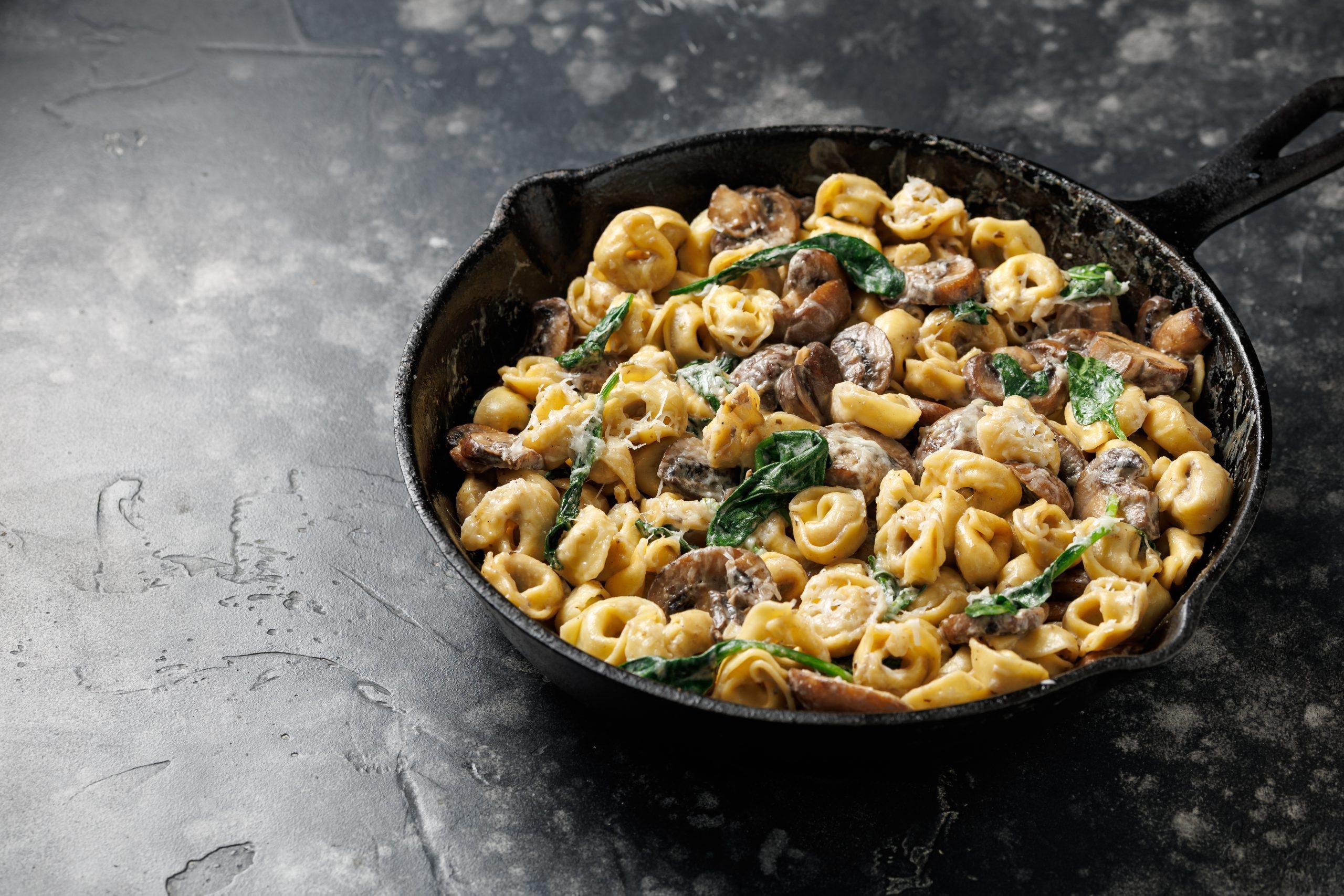 Stir-Fry Dish in Cookware on Kitchen Table