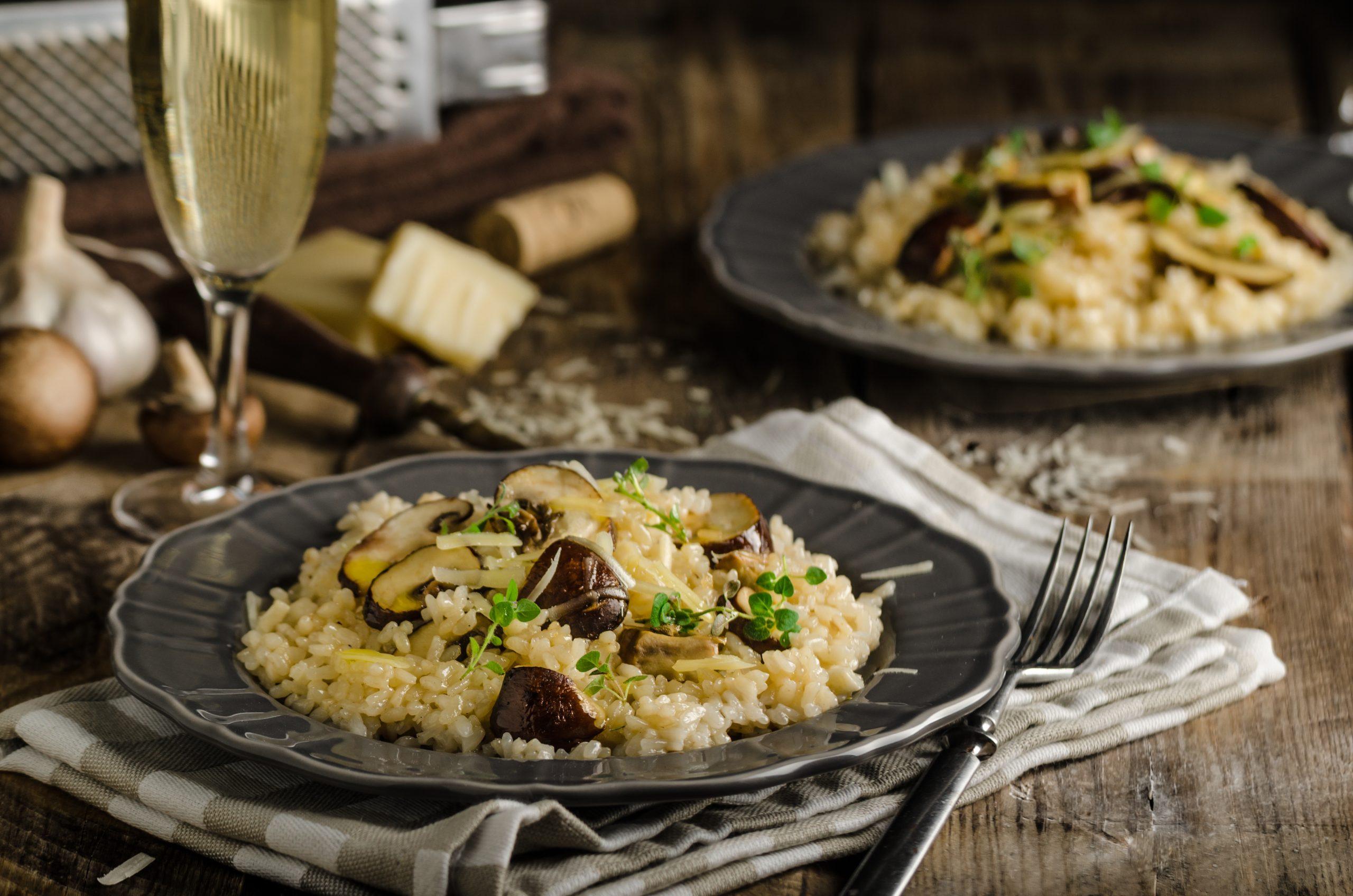 Plate of Fried Rice with Utensils