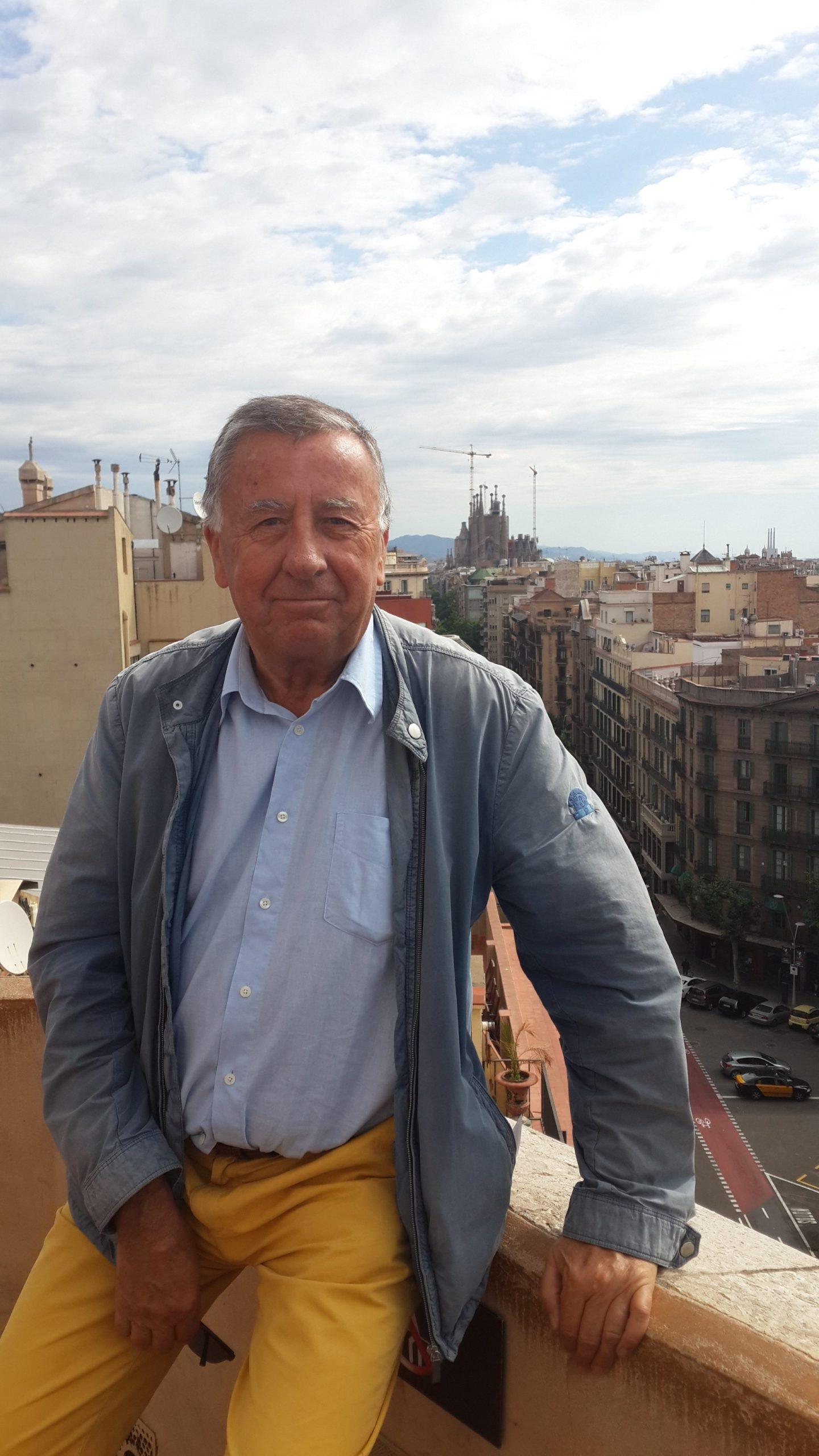 Man Enjoying Rooftop View